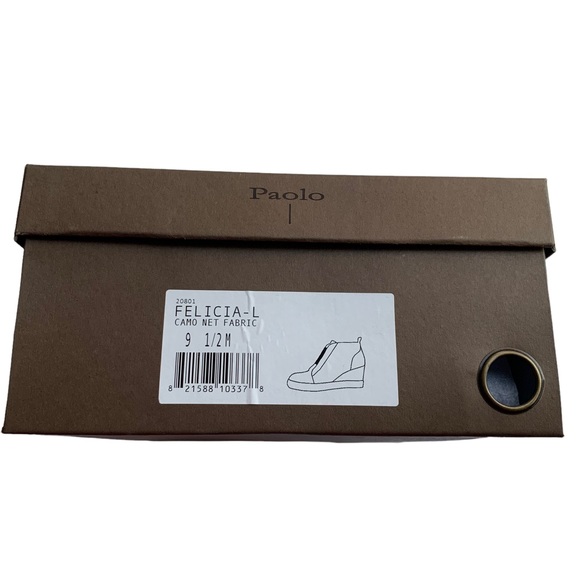 Paola Felicia Camo Net Fabric Wedge Bootie 9 &1/2 - Picture 7 of 7